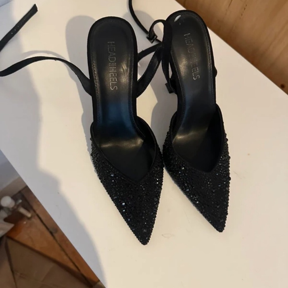 Blackmilk Elegant Black Rhinestone Heels